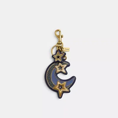 Coach Moon And Star Bag Charm In Blue
