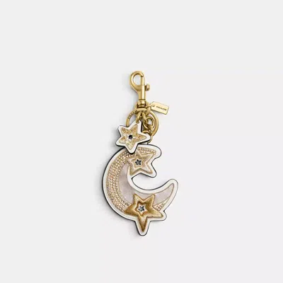 Coach Moon And Star Bag Charm In Gold
