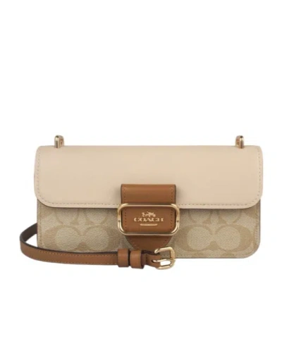 Coach Morgan Printing Flip Shoulder Bag In Nude