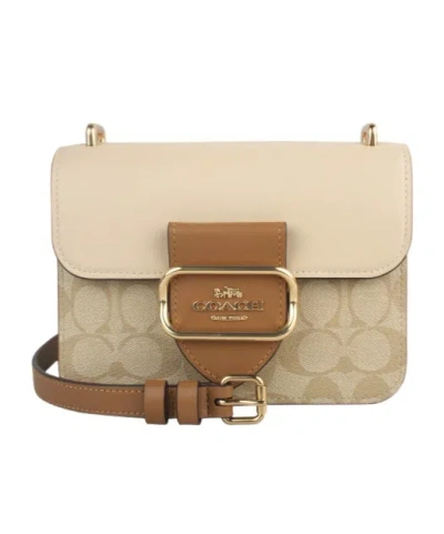 Coach Morgan Square Printing Splicing Shoulder Bag In Nude