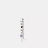Coach Motif Chain Bag Charm In Silver/multi