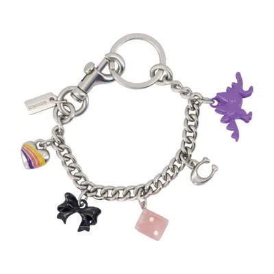 Coach Motif Chain Keyring