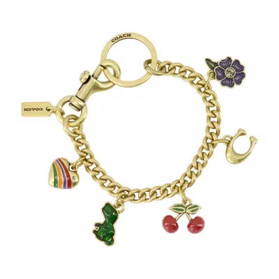 Coach Motif Chain Keyring