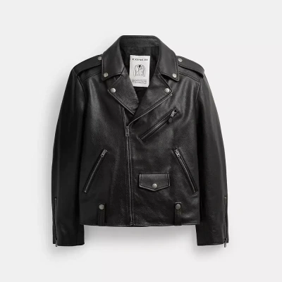 Coach Moto Jacket In Black