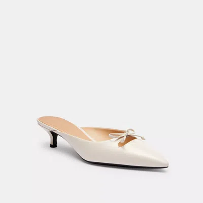Coach Mule In White