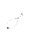 Coach Multi-crystal Slider Bracelet In Silver-blue