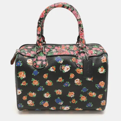 Pre-owned Coach Multicolor Floral Print Coated Canvas Mini Bennett Satchel