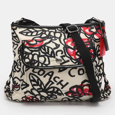 Coach Multicolor Graffiti Fabric Poppy Crossbody Bag