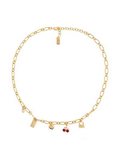 Coach Multi-pendant Necklace In Gold