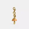 Coach Mushroom Keyring In Gold