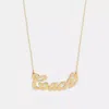 Coach Nameplate Necklace In Gold