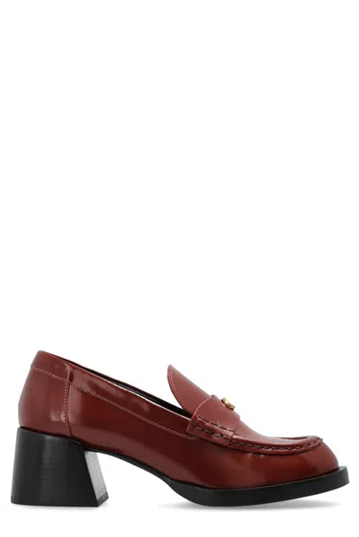 Coach 50mm Leather Pumps In Brown