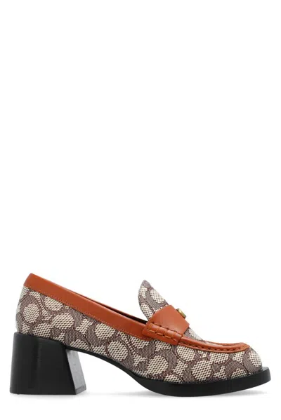 Coach 65mm Natalie Heeled Loafers In Multi