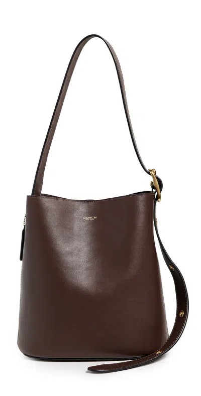 COACH NATURAL GRAIN LEATHER BLEEKER BUCKET BAG B4/MAPLE