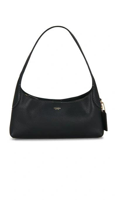 Coach Natural Grain Leather Brooklyn Shoulder Bag 26 In Black
