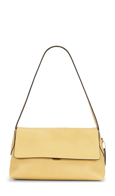 Coach Natural Grain Leather Chelsea 30 Shoulder Bag In White