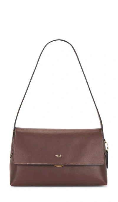 Coach Natural Grain Leather Chelsea Shoulder Bag 30 In Brown