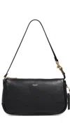 Coach Natural Grain Leather Waverly Bag Shoulder Bags Black In Black