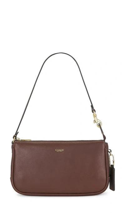 Coach Natural Grain Leather Plaza Bag In Brown