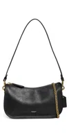 Coach Natural Grain Leather Waverly Bag Shoulder Bags Black In Black