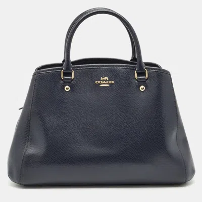 Coach Navy Blue Leather Margot Satchel