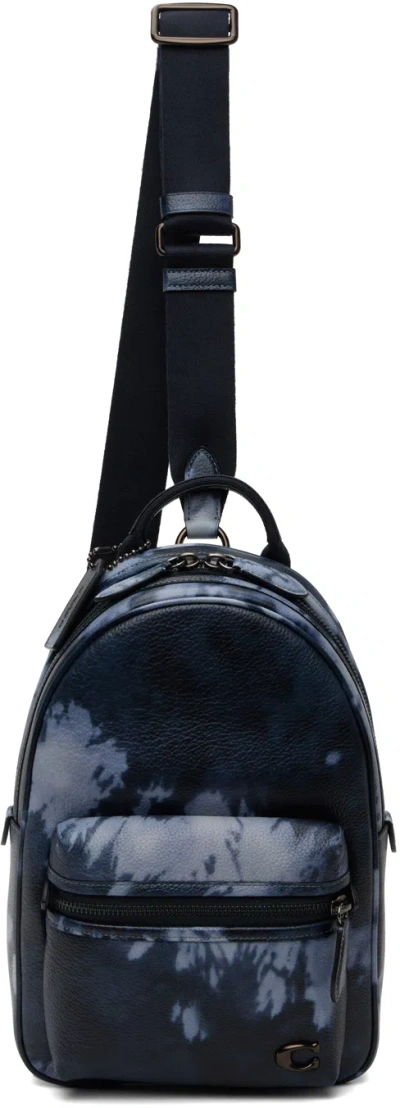 Coach Navy Charter Pack Backpack In Black