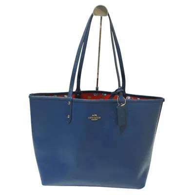 Pre-owned Coach Navy Color Handbag Tote Bag () In Multi