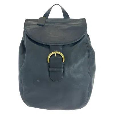 Pre-owned Coach Navy Leather Backpack ()