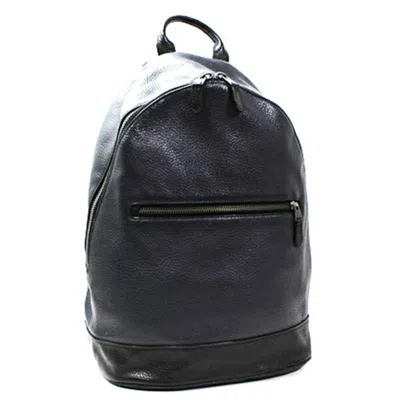Pre-owned Coach Navy Leather Backpack () In Multi