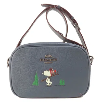 Pre-owned Coach Navy Leather Shoulder Bag ()