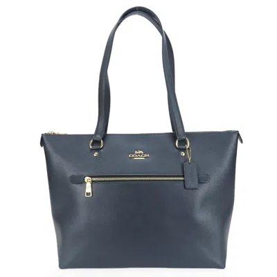 Pre-owned Coach Navy Leather Tote Bag ()