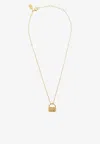 Coach Necklace With A Bag-shaped Pendant In Gold