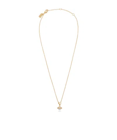 Coach Necklace With Pendant In Yellow