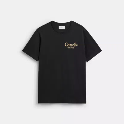 Coach New Year Snake Script T-shirt In Organic Cotton