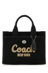 Coach New York Black Canvas Cargo 20 Shopping Bag