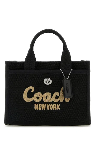 Coach New York Black Canvas Cargo 20 Shopping Bag