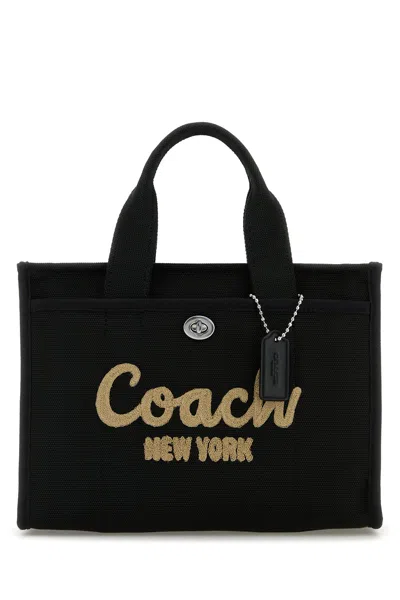 Coach New York Black Canvas Cargo 26 Shopping Bag