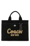 Coach New York Black Canvas Cargo 20 Shopping Bag