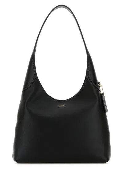Coach New York Black Leather Brooklyn 28 Shoulder Bag