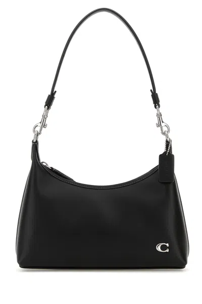 Coach Borsa A Spalla Juliet 25 In Pelle Nera  Donna
