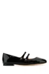 Coach New York Black Leather Winley Ballerinas In Black