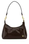 Coach New York Brown Leather Juliet Shoulder Bag In Brown
