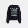 Coach New York Collage Classic Crewneck Sweatshirt In Blue