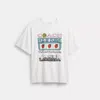 Coach New York Collage Relaxed T-shirt In Organic Cotton In White