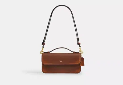 Coach New York Elora Top Handle Crossbody Bag In Brown | Leather