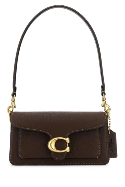 Coach New York Polished Pebble Leather Tabby Shoulder Bag 20 Refr In Brown