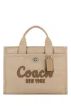 Coach New York Sand Canvas Cargo Shopping Bag