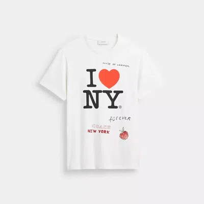 Coach New York T Shirt In White