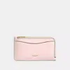 Coach New York Zip Card Case In Brass/blush