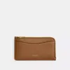 Coach New York Zip Card Case In Brass/honey Brown
